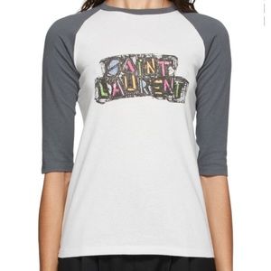 Ysl Saint Laurent baseball tee size small